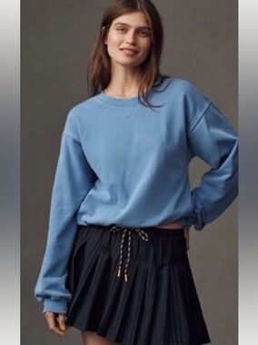 Anthropologie The Niki Bubble Sweatshirt by Pilcro